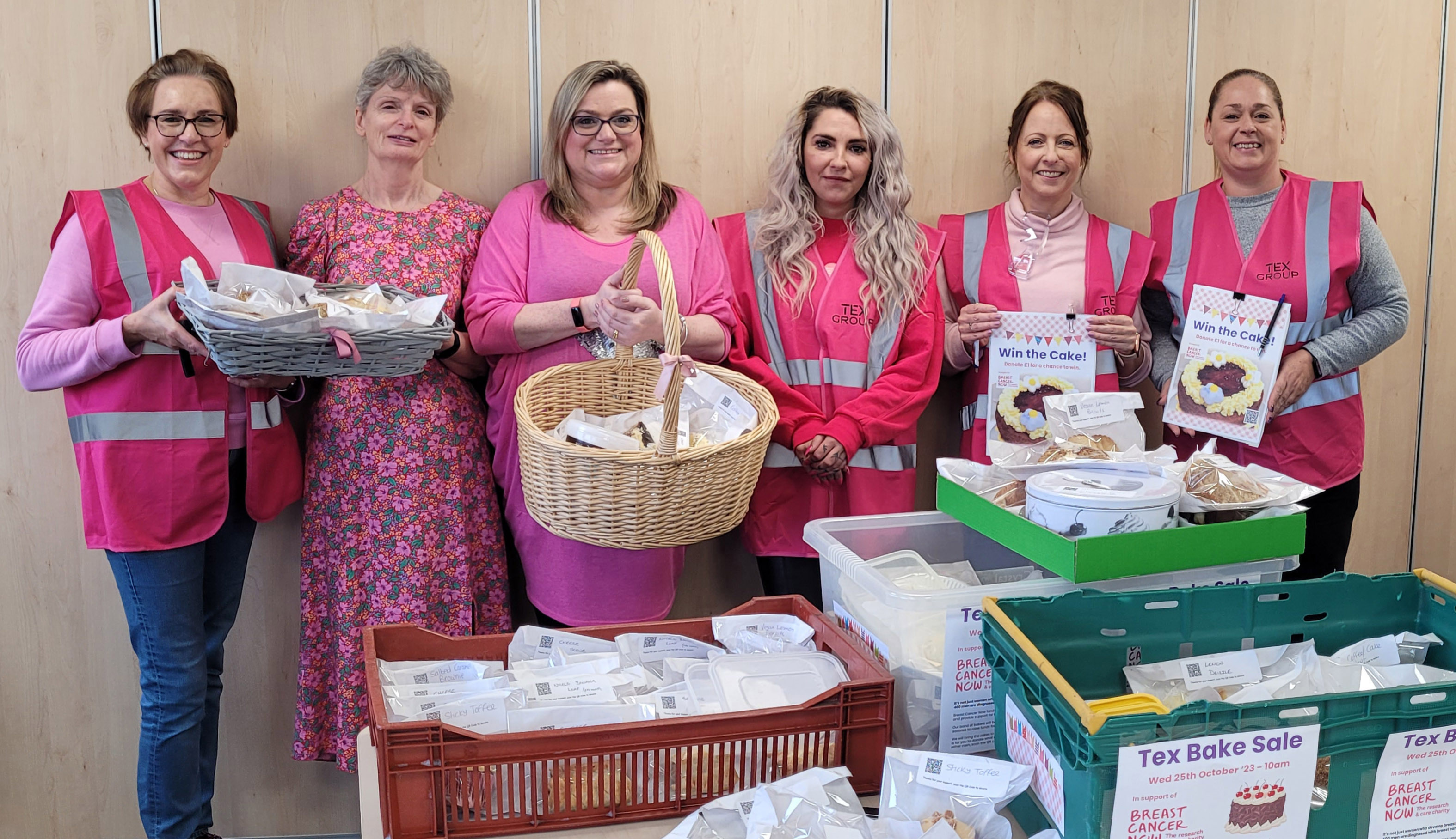 TEX GROUP bake sale team for Breast Cancer Now